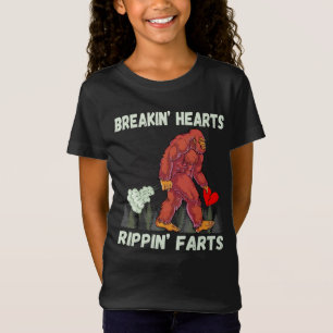 Funny Bigfoot Breakin Hearts Rippin Farts T-Shirt