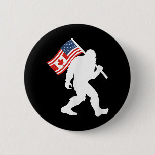 Funny Bigfoot Canada The 51 State Trump Canada U.s 6 Cm Round Badge