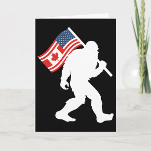 Funny Bigfoot Canada The 51 State Trump Canada U.s Card
