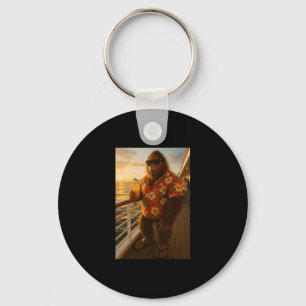 Funny Bigfoot Cruise Holiday Key Ring
