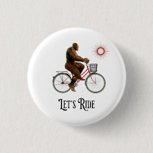 Funny Bigfoot Cycling Adventure Retro 3 Cm Round Badge