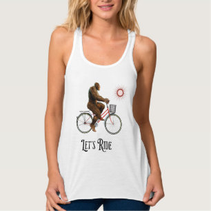Funny Bigfoot Cycling Adventure Retro Singlet