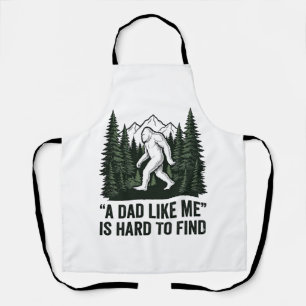 Funny Bigfoot Dad Vintage Forest Shirt Design_1 Apron