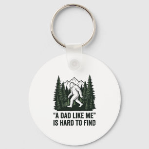 Funny Bigfoot Dad Vintage Forest Shirt Design_1 Key Ring