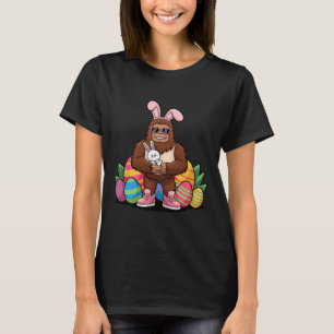 Funny Bigfoot Easter Bunny Mashup – Sasquatch With T-Shirt