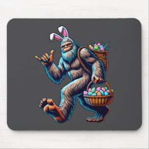 Funny Bigfoot Easter Bunny - Sasquatch With Easter Mouse Pad