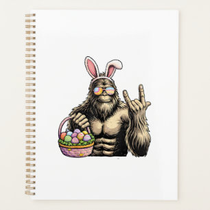 Funny Bigfoot Easter Egg Rock Sasquatch Easter Day Planner