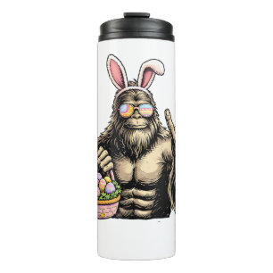 Funny Bigfoot Easter Egg Rock Sasquatch Easter Day Thermal Tumbler
