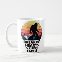 funny Bigfoot Fart Mug - Breakin' Hearts joke