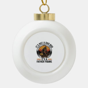 Funny Bigfoot Father Figure Beer Vintage T-Shirt D Ceramic Ball Christmas Ornament