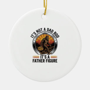 Funny Bigfoot Father Figure Beer Vintage T-Shirt D Ceramic Tree Decoration