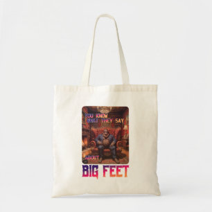 Funny Bigfoot Feet Meme Tote Bag