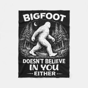Funny bigfoot for men & women camping hiking fleece blanket