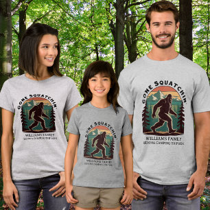 Funny BigFoot Gone Squatchin' Family Vacation  Tri-Blend Shirt