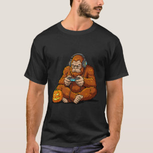 Funny Bigfoot Halloween Costume Gamer Video Gaming T-Shirt