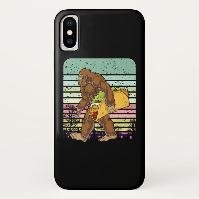 Funny Bigfoot Holding A Taco Case-Mate iPhone Case (Back)