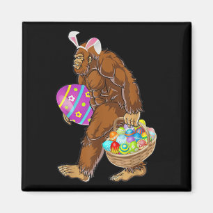 Funny Bigfoot Hunting Easter Eggs Magnet