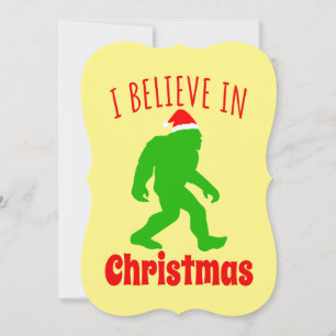 Funny Bigfoot I Believe In Christmas   
