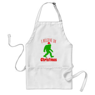 Funny Bigfoot I Believe In Christmas Standard Apron