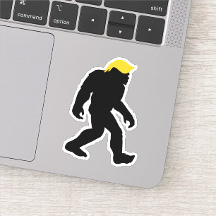 Funny Bigfoot in Trump Yellow Hair 2024 Elections