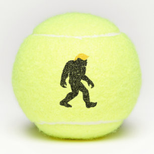 Funny Bigfoot in Trump Yellow Hair 2024 Elections Tennis Balls