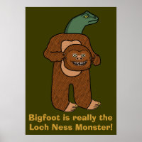 Funny Bigfoot Loch Ness Monster