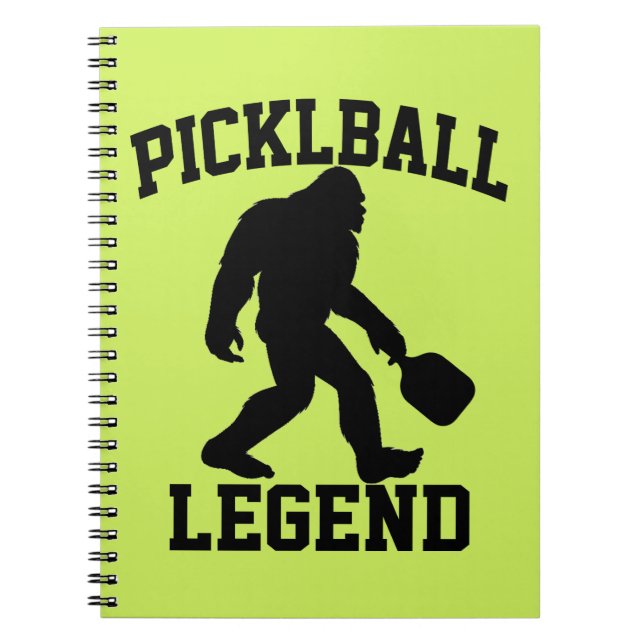 Funny Bigfoot Pickleball Legend  Notebook (Front)