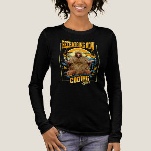 Funny Bigfoot Programmer Coding Later Humour Tri-Blend Shirt