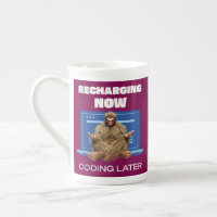 Funny Bigfoot Programmer Recharging Coding Later
