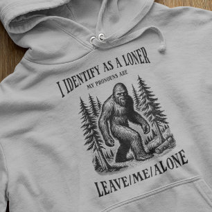 Funny Bigfoot Pronouns Mens  Hoodie