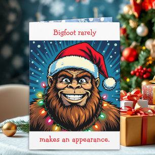 Funny Bigfoot Pun Christmas Card