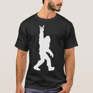 Funny Bigfoot Rock And Roll Tshirt For Sasquatch