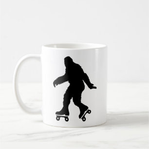 Funny Bigfoot Roller Skating Coffee Mug