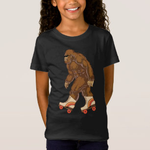 Funny Bigfoot Roller Skating T-Shirt
