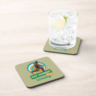 Funny Bigfoot Running Motivation Coaster
