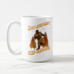 Funny Bigfoot Running Motivation Coffee Mug