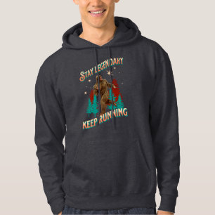 Funny Bigfoot Running Motivation Hoodie