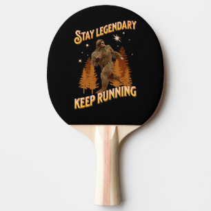Funny Bigfoot Running Motivation Ping Pong Paddle