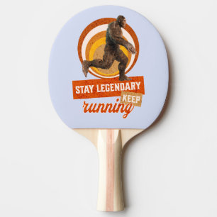 Funny Bigfoot Running Motivation Ping Pong Paddle