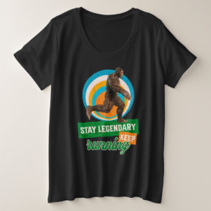 Funny Bigfoot Running Motivation Plus Size T-Shirt