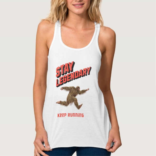Funny Bigfoot Running Motivation Singlet (Front)