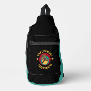 Funny Bigfoot Running Motivation Sling Bag