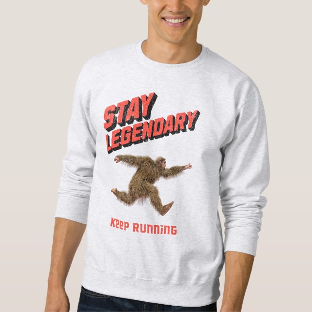 Funny Bigfoot Running Motivation Sweatshirt (Front)
