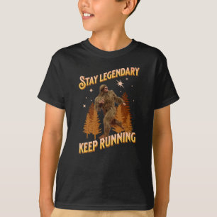 Funny Bigfoot Running Motivation T-Shirt