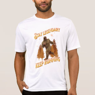 Funny Bigfoot Running Motivation T-Shirt