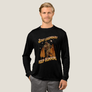 Funny Bigfoot Running Motivation Tri-Blend Shirt