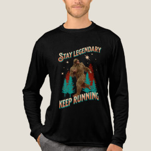 Funny Bigfoot Running Motivation Tri-Blend Shirt