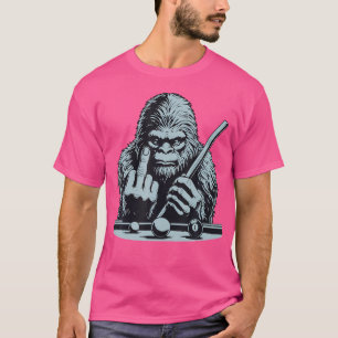 Funny Bigfoot Sasquatch Billiards Bassquatch Pool T-Shirt