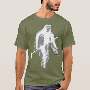 Funny Bigfoot Sasquatch Curling   Cute Winter T-Shirt