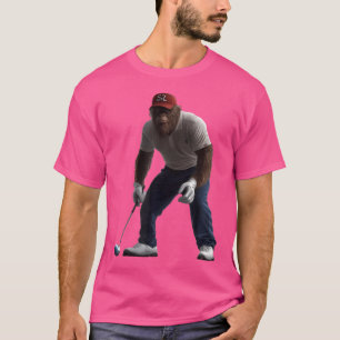 Funny Bigfoot Sasquatch Golfer Coach Player Golf T-Shirt